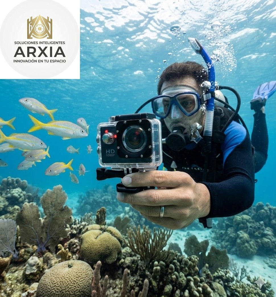 CÁMARA SEMI PROFESIONAL "GO PRO" CON ADITAMENTOS TÁCTICOS