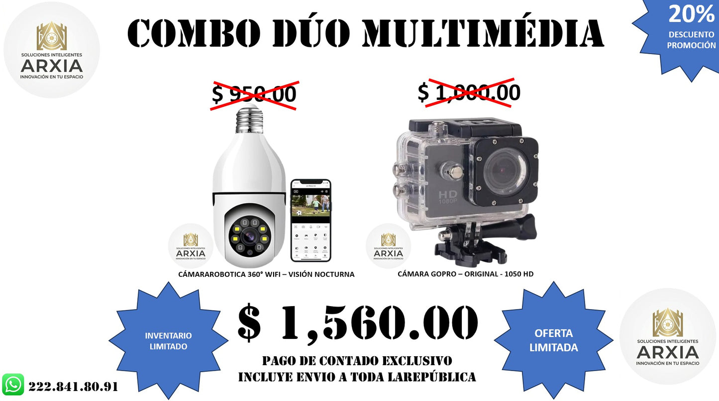 COMBOS TÁCTICOS ARXIA México CON 20% DE DESCUENTO EN PAGO DE CONTADO Y ENVIO INCLUIDO